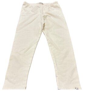 Cozmo Kids Ecru Elastic Waist Cotton Blend Leggings 5Y NWT